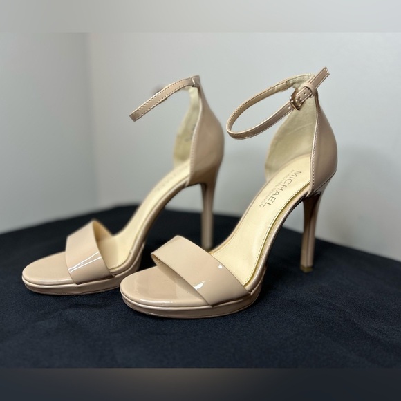 Michael Shannon Angelica Nude Strappy Heels Size 8 - Picture 4 of 9